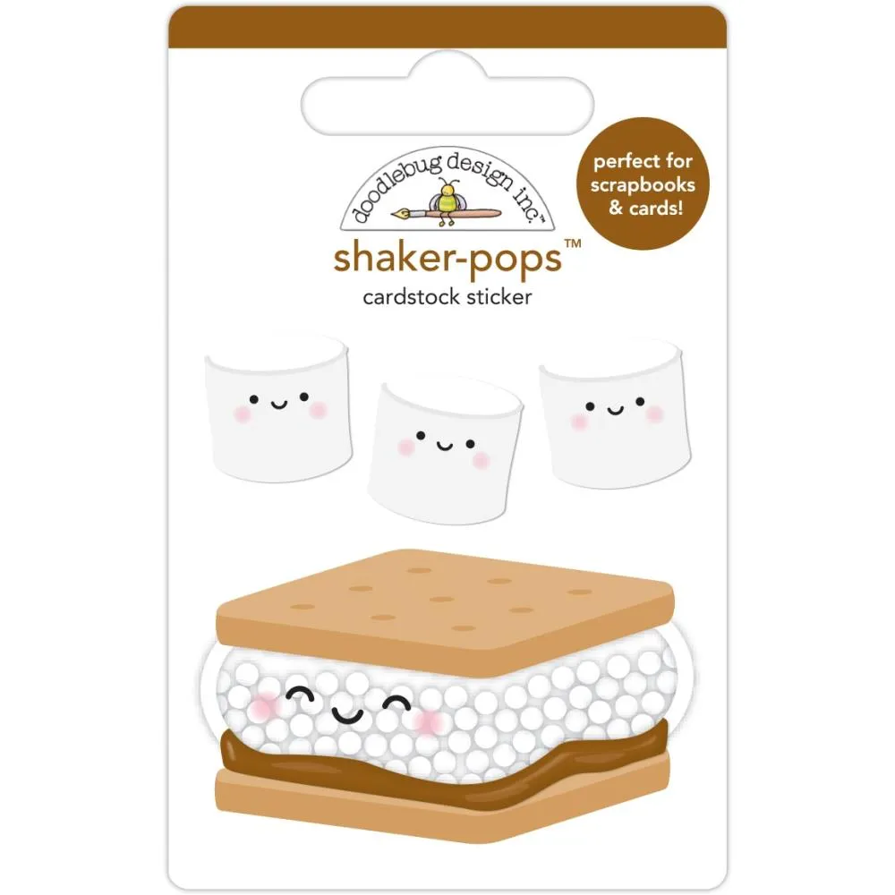 Doodlebug Shaker-Pops 3D Stickers - S'more Fun*