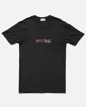 Equality Colored Paper Tee, Black