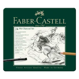 Faber-Castell Pitt Monochrome Charcoal Set Metal Tin