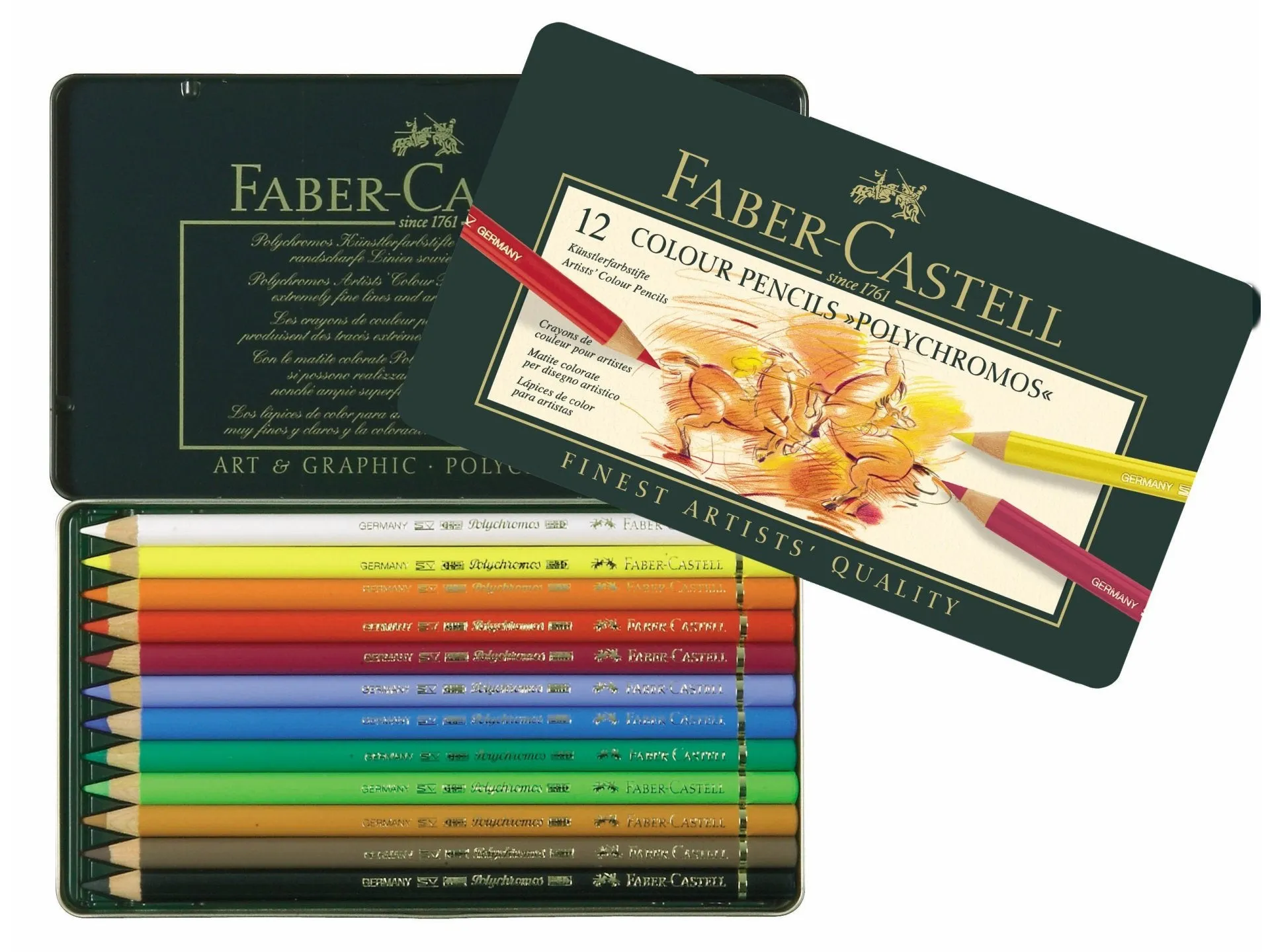 Faber-Castell Polychromos Artist Coloured Pencil Sets 24pc