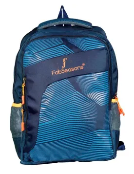 FabSeasons Blue Printed Stripes Backpack Bag