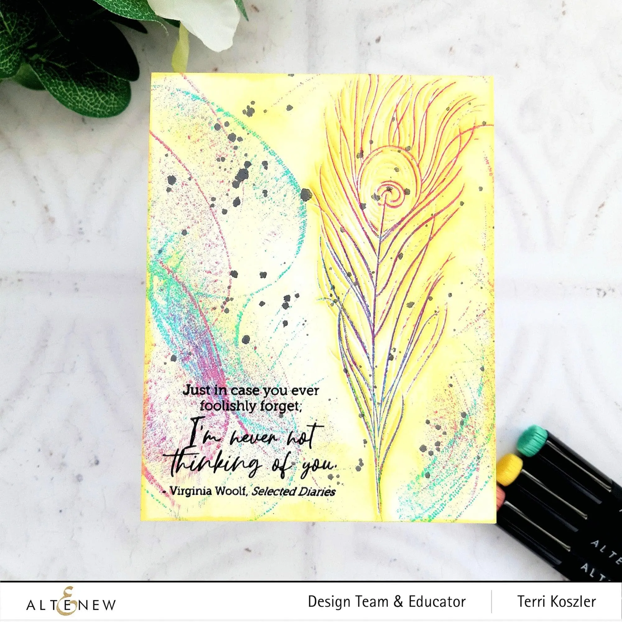 Floating Feather 3D Embossing Folder