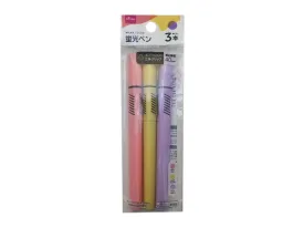 Fluorescent Pen Water-based Ink - Triangle Grip - 3 pcs. - Square tip - 4mm - 0.15 in -