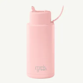 Frank Green 34oz Ceramic Reusable Bottle/Straw Lid with Straw - Blushed