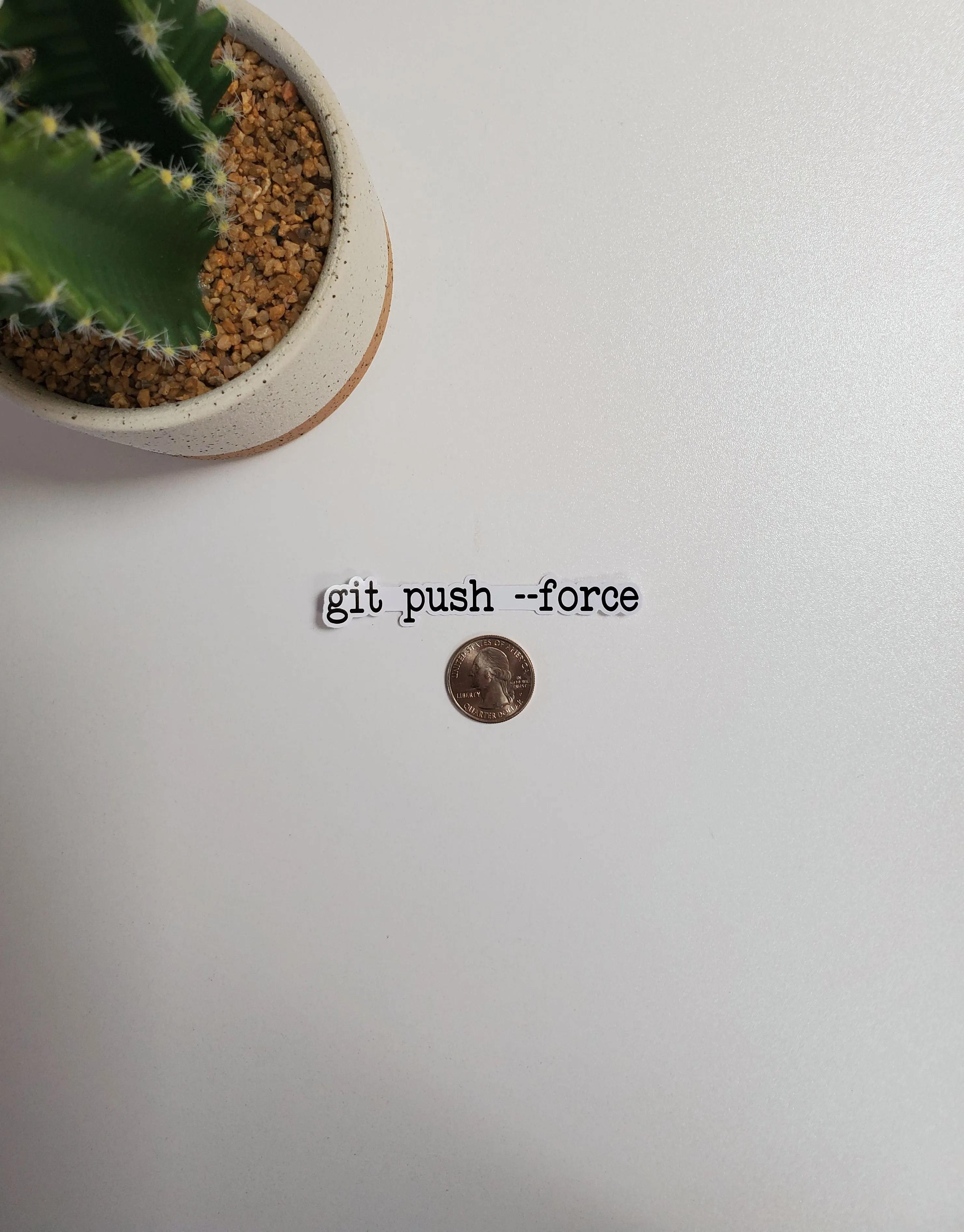 git push --force Text Sticker