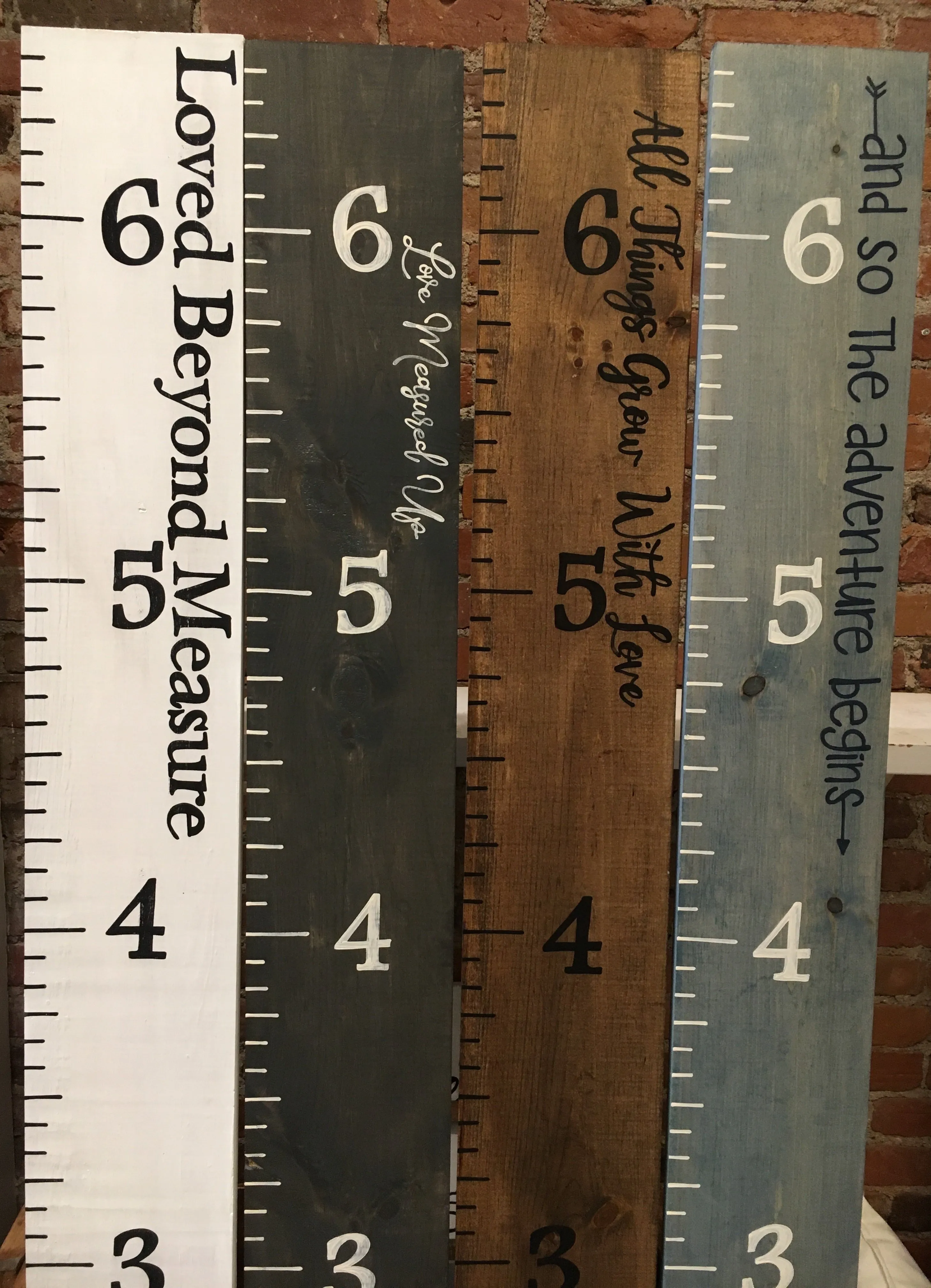 Handcrafted Wood-  Growth Rulers