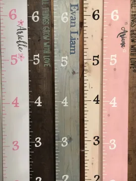 Handcrafted Wood-  Growth Rulers