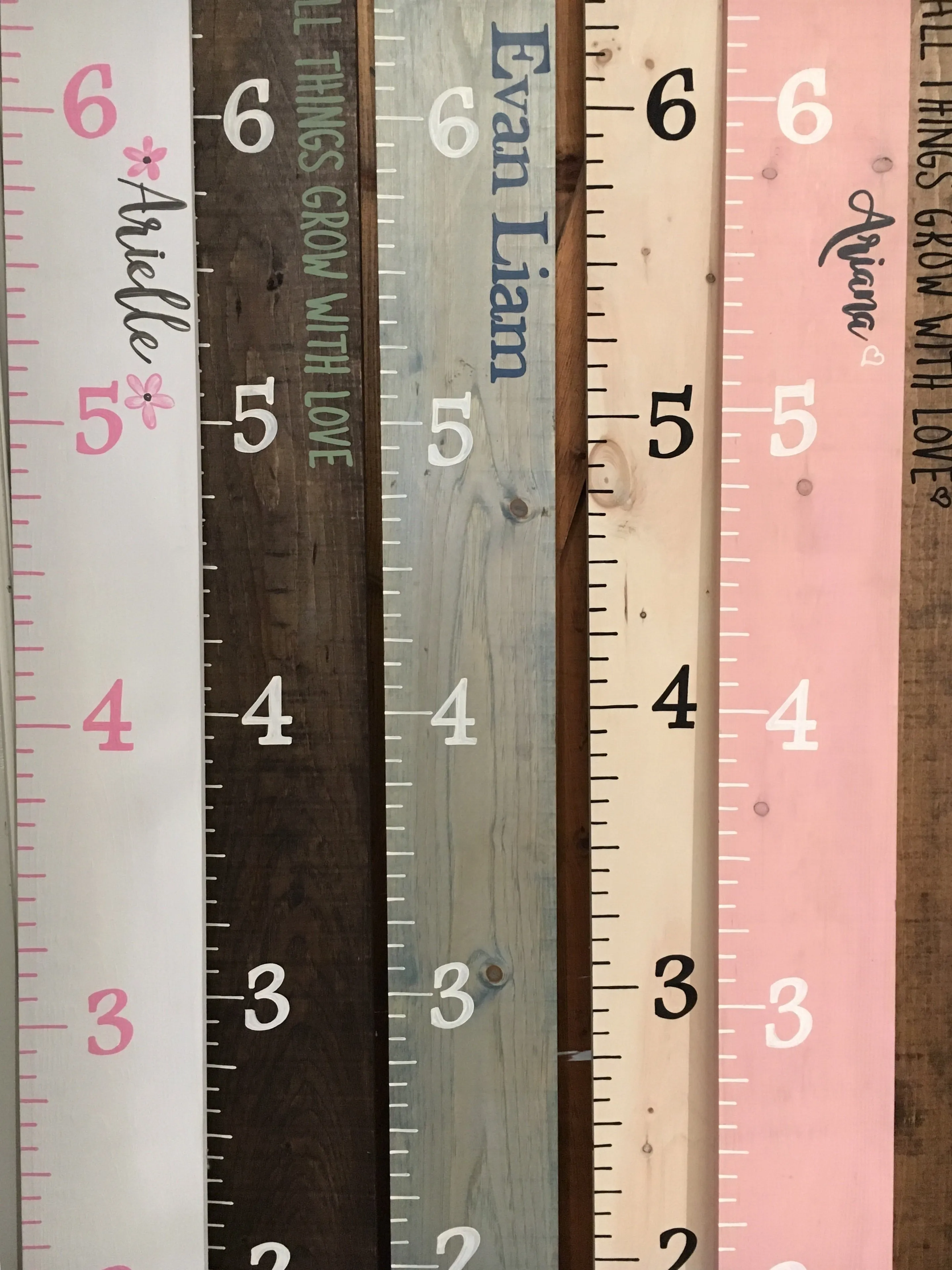 Handcrafted Wood-  Growth Rulers