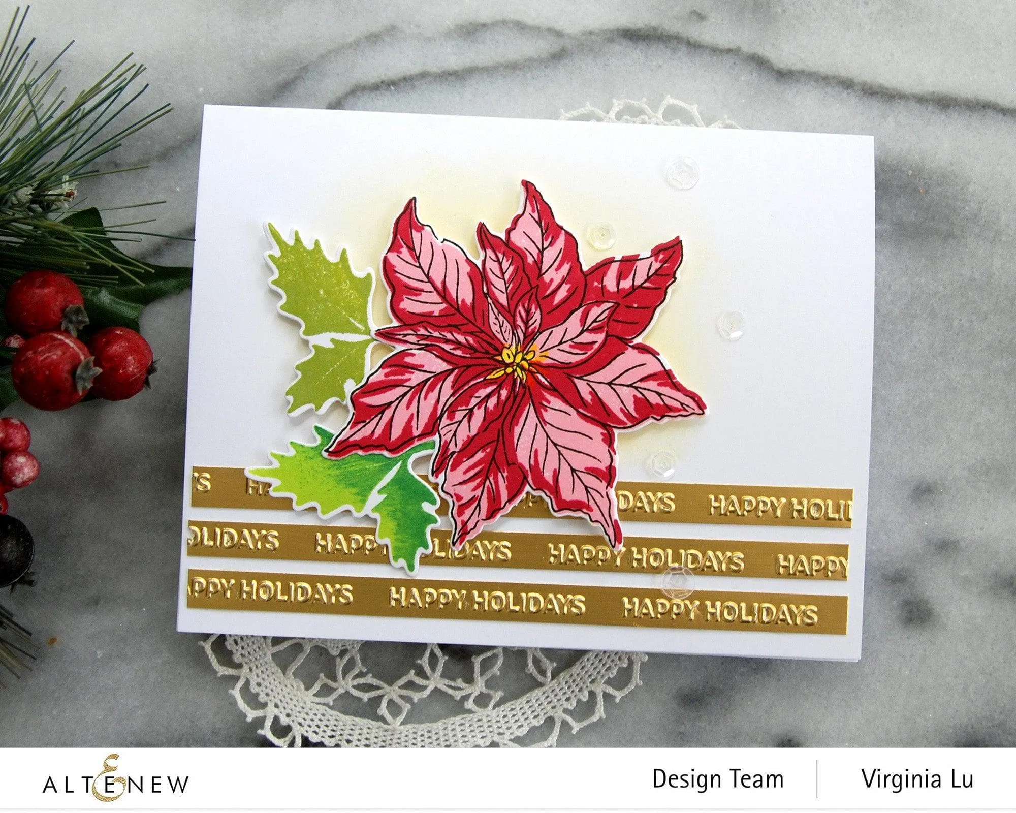 Happy Holidays 3D Embossing Folder