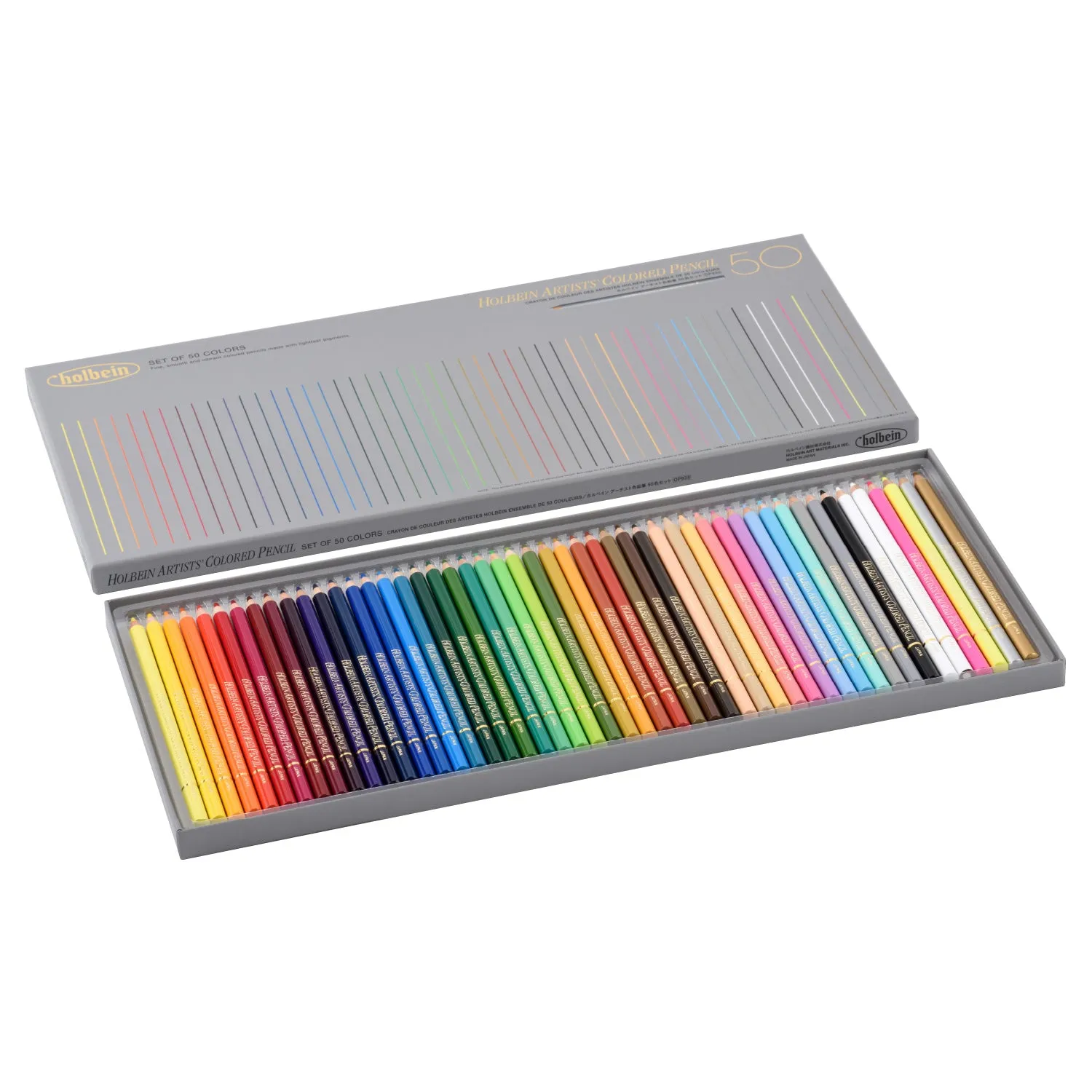 Holbein Artists' Colored Pencil Set of 50 - Basic