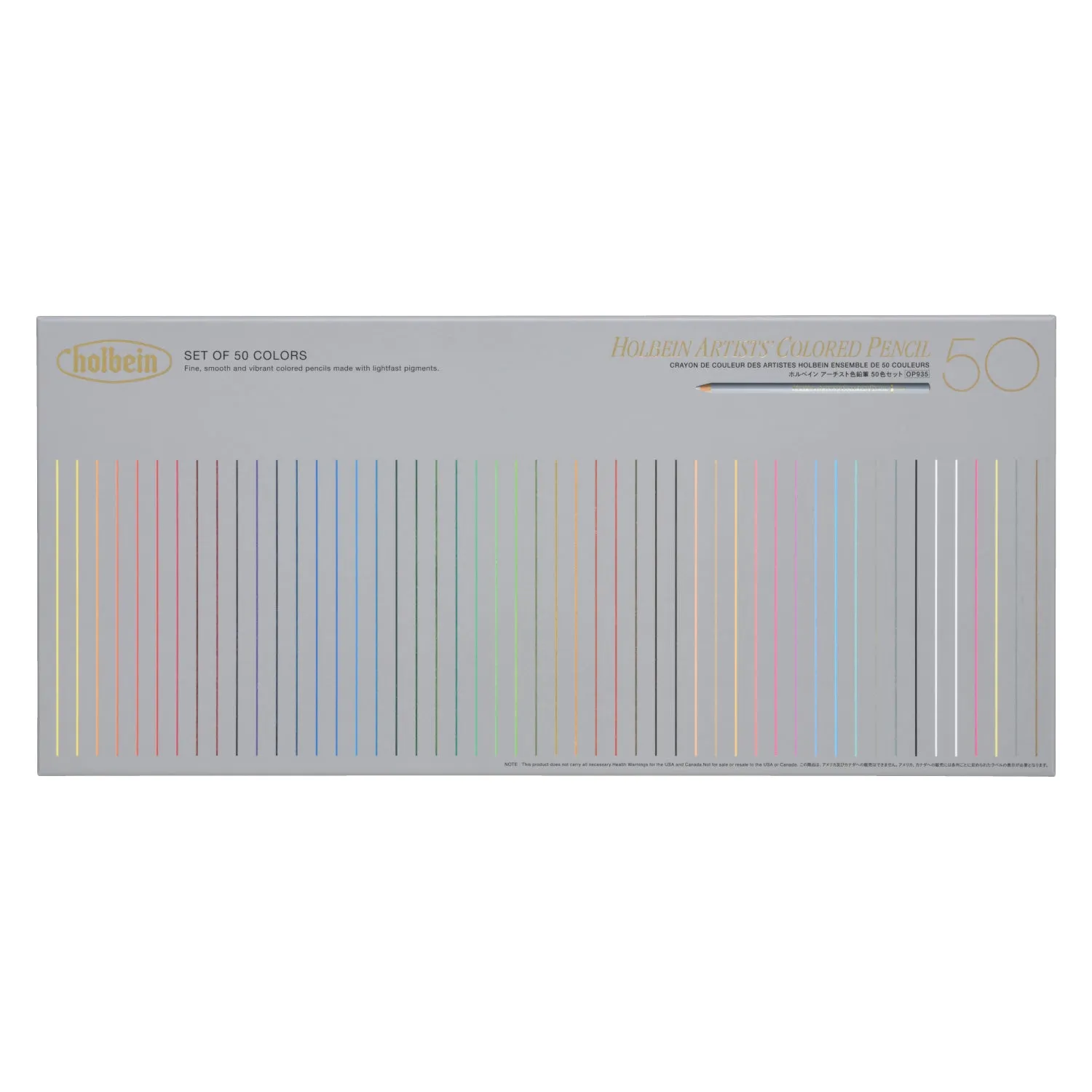 Holbein Artists' Colored Pencil Set of 50 - Basic