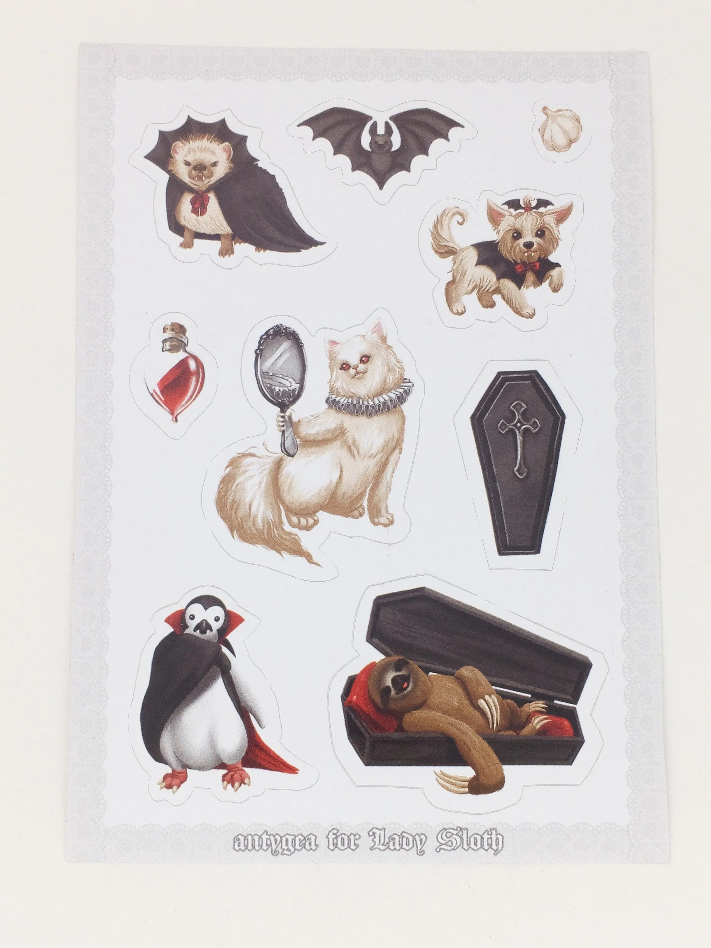 Instant Shipping! Lady Sloth Sticker Sheet