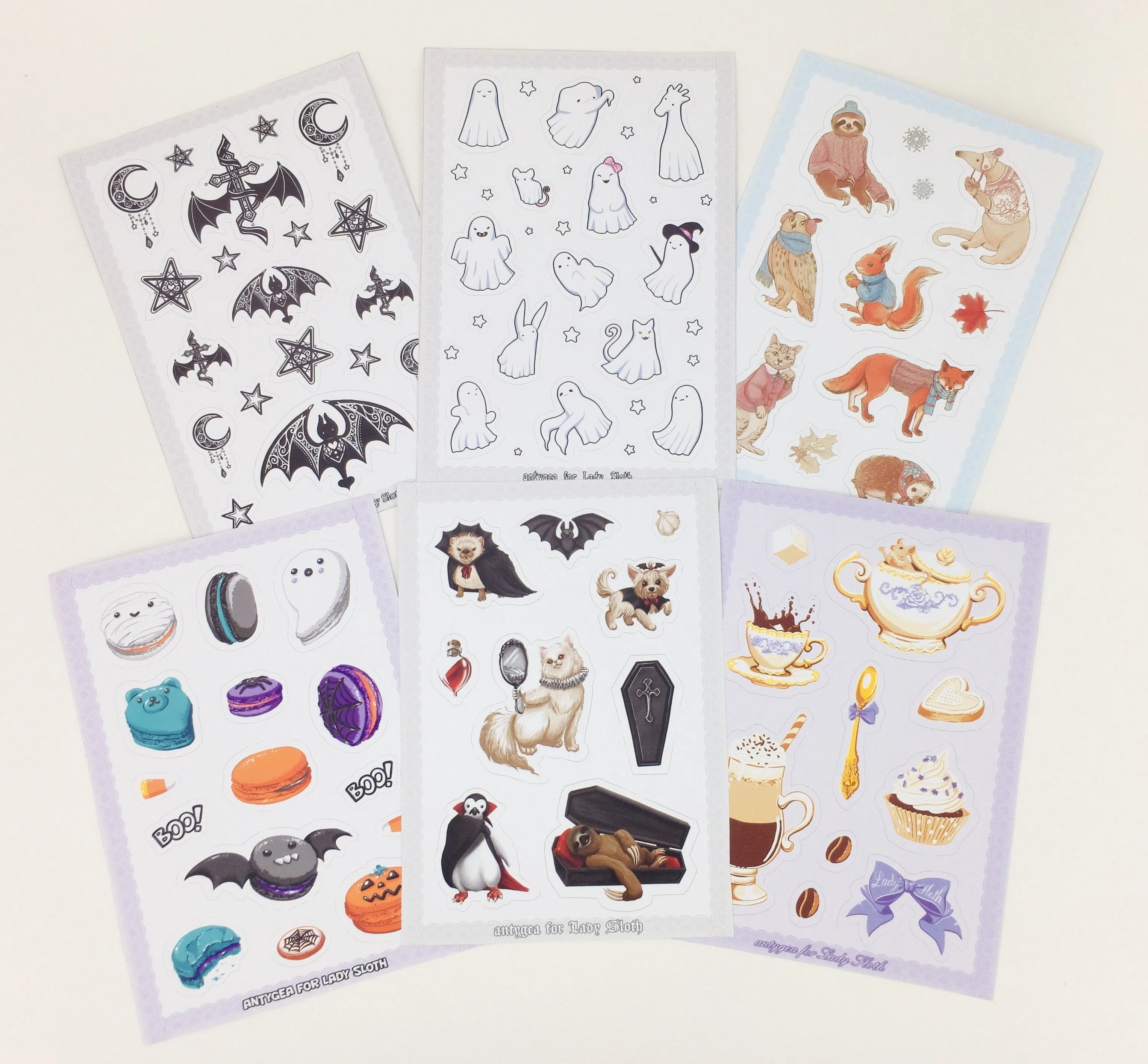 Instant Shipping! Lady Sloth Sticker Sheet