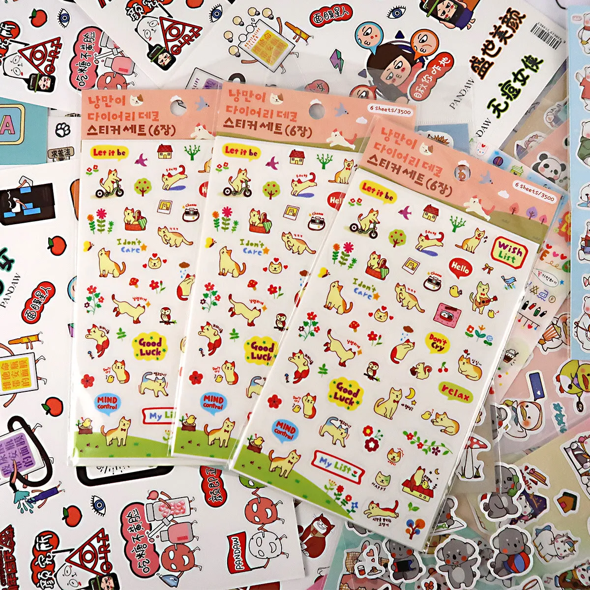 Kitty Cat Sticker, 6 Sheets/3500pcs, Kawaii Cat lover