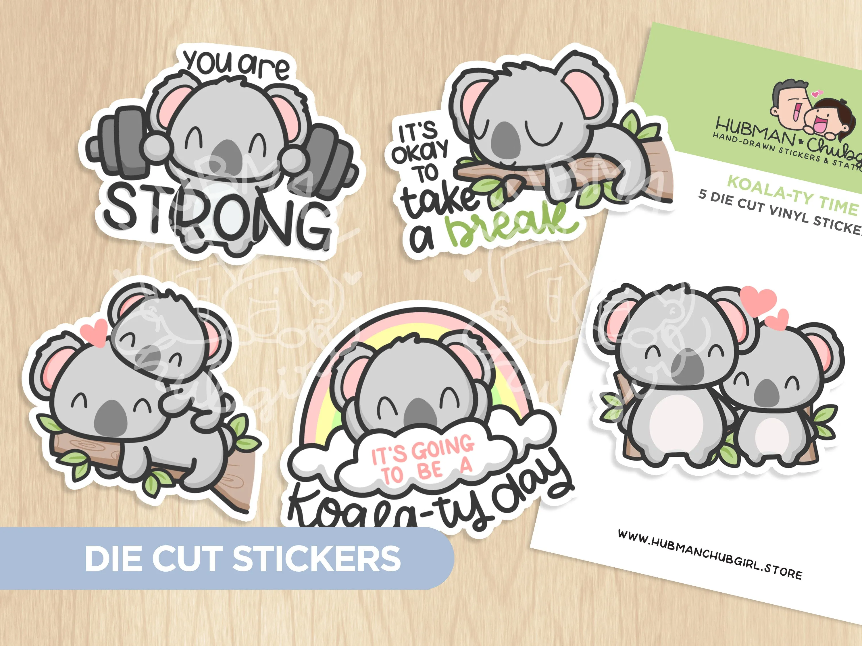 Koala-Ty Time Die cut stickers