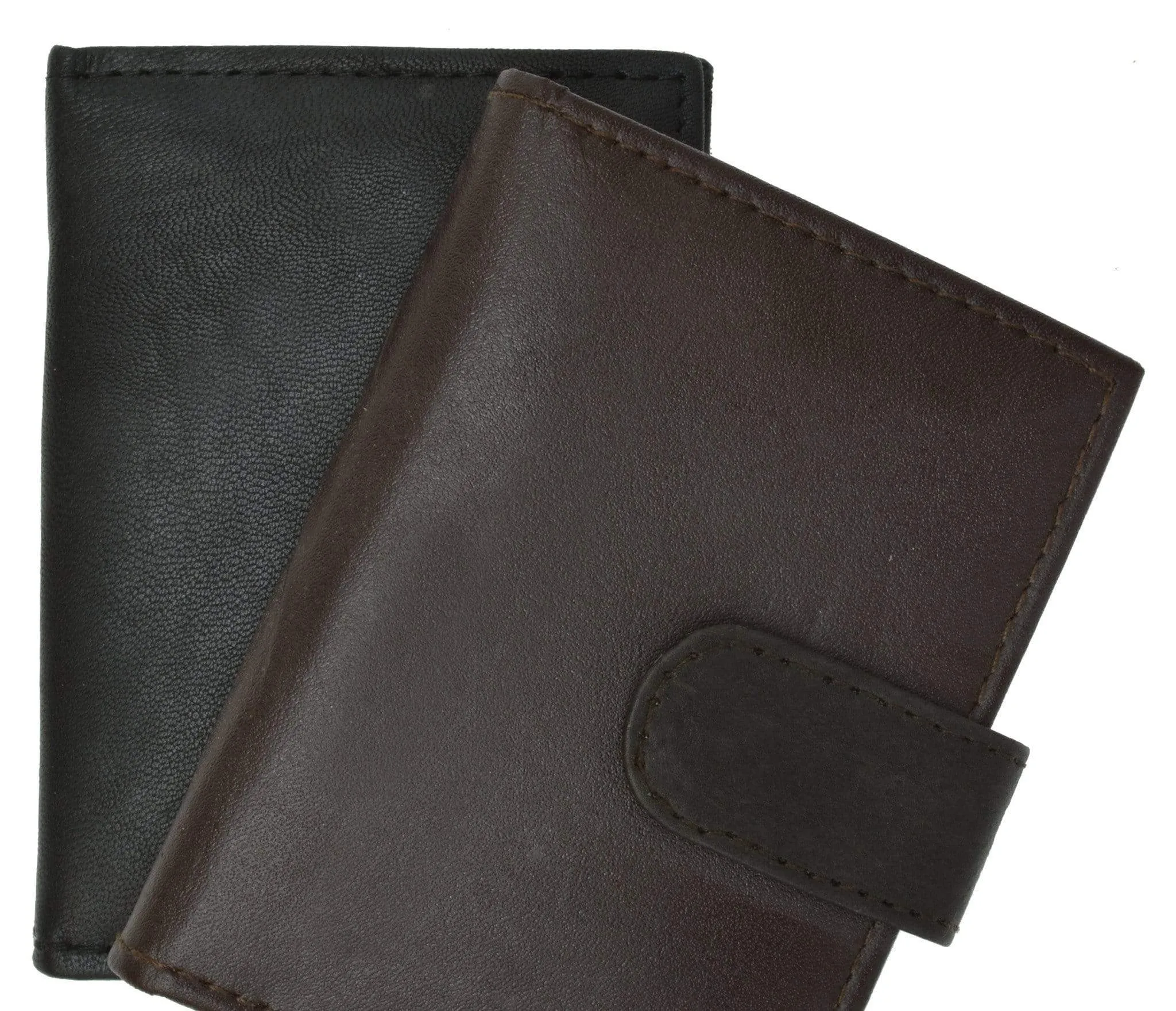 Lambskin Leather Snap Closure Mens Wallet Card Case 570 (C)