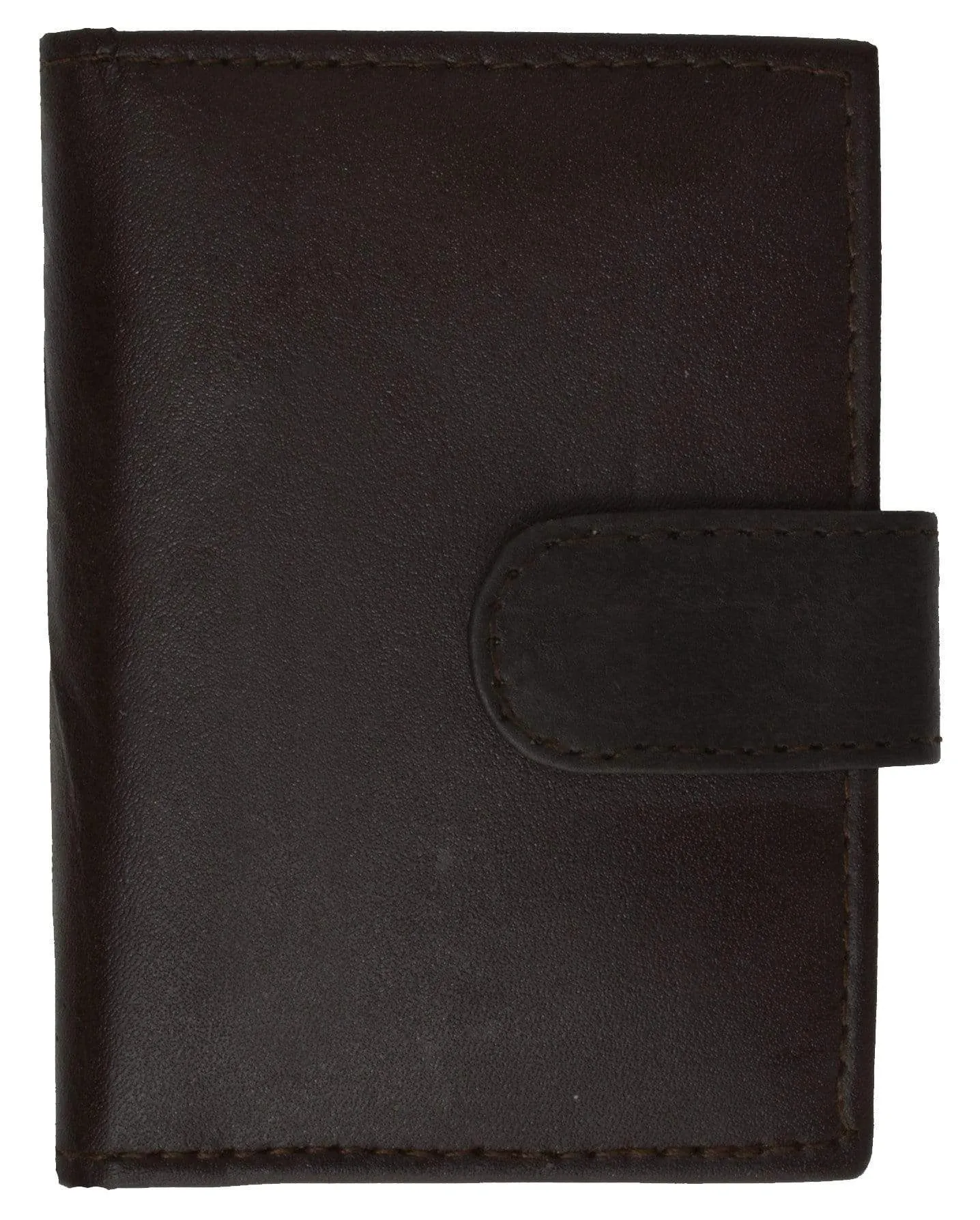 Lambskin Leather Snap Closure Mens Wallet Card Case 570 (C)