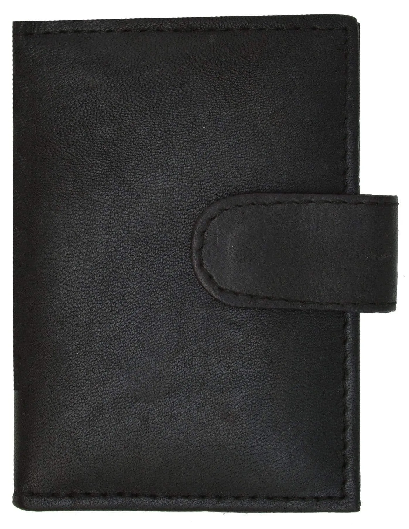 Lambskin Leather Snap Closure Mens Wallet Card Case 570 (C)