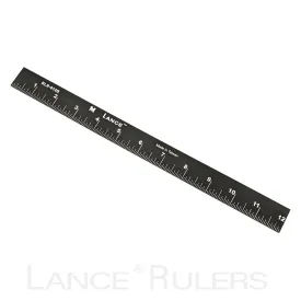 LANCE 48"BLACK ANODIZED LEFT/RIGHT BOTTOM EDGE RULE