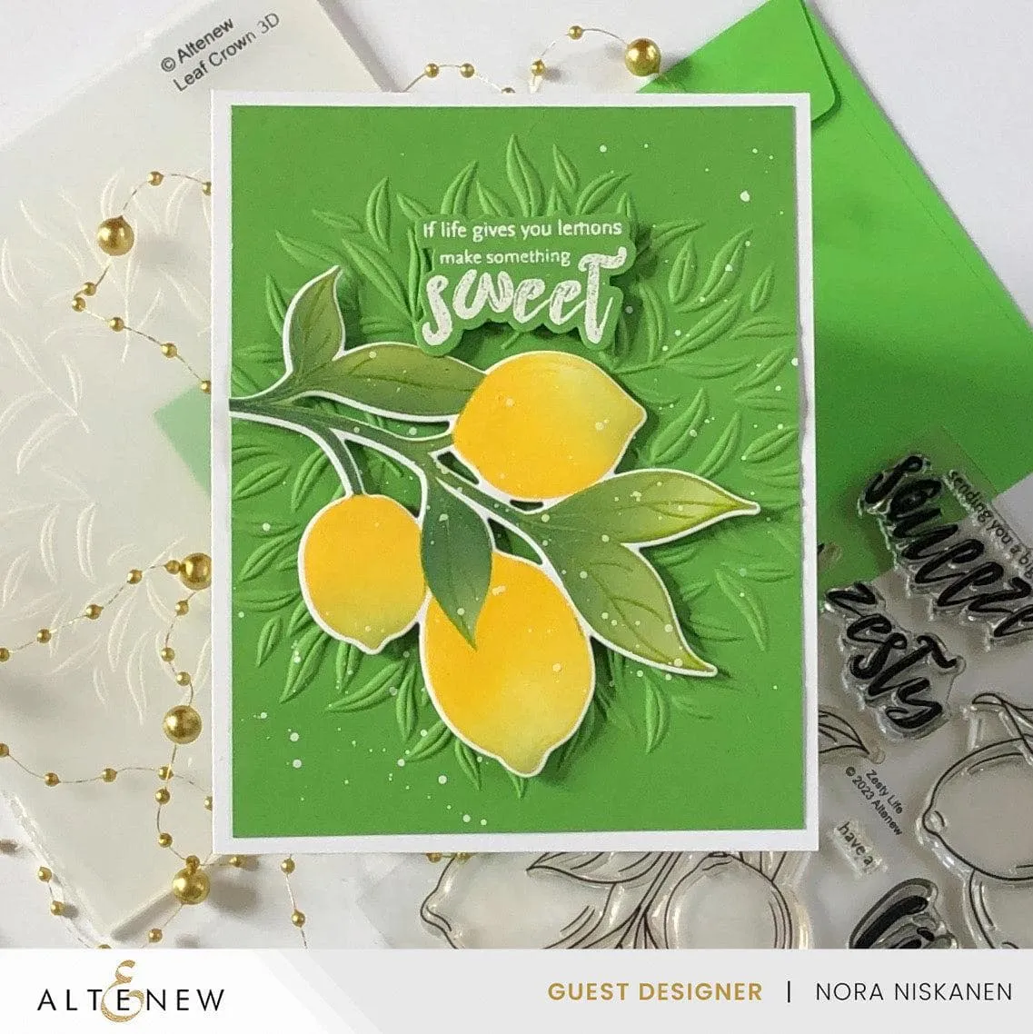 Leaf Crown 3D Embossing Folder