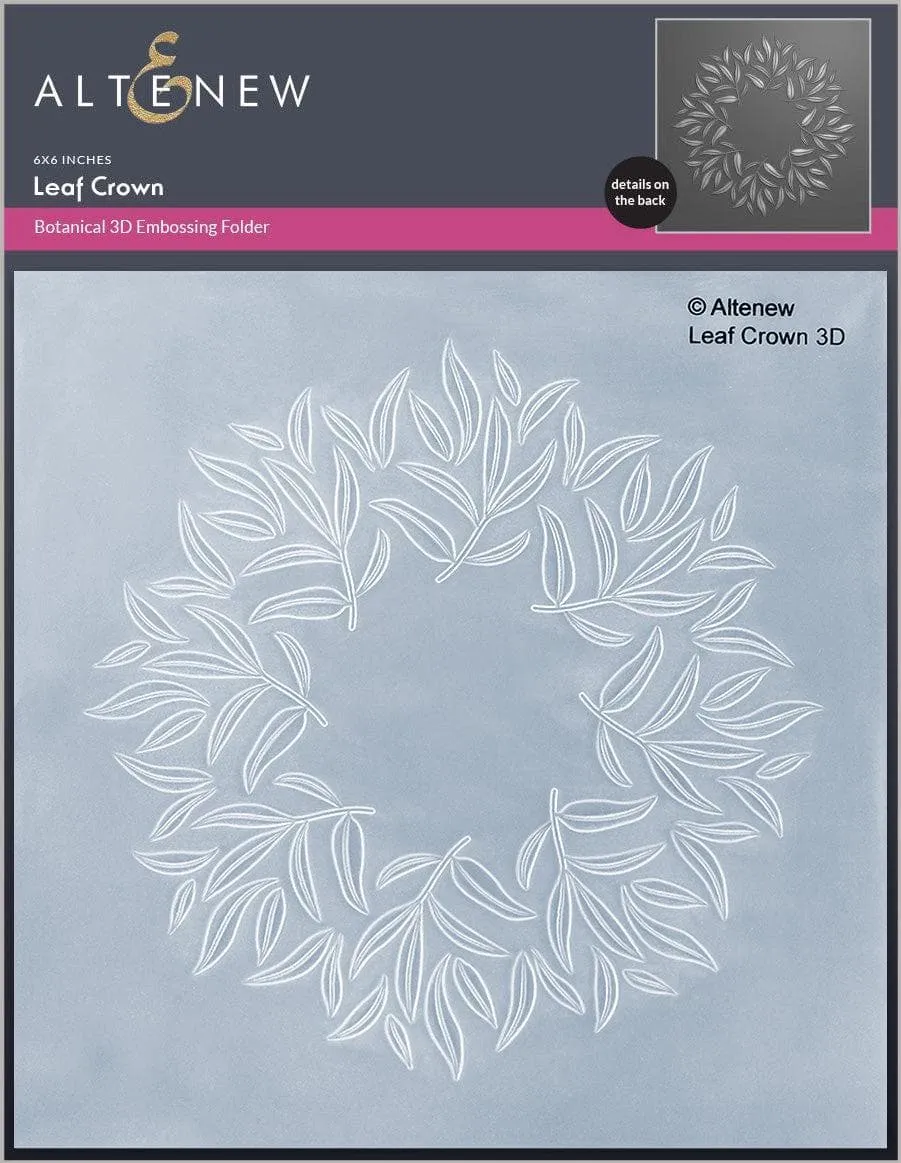 Leaf Crown 3D Embossing Folder