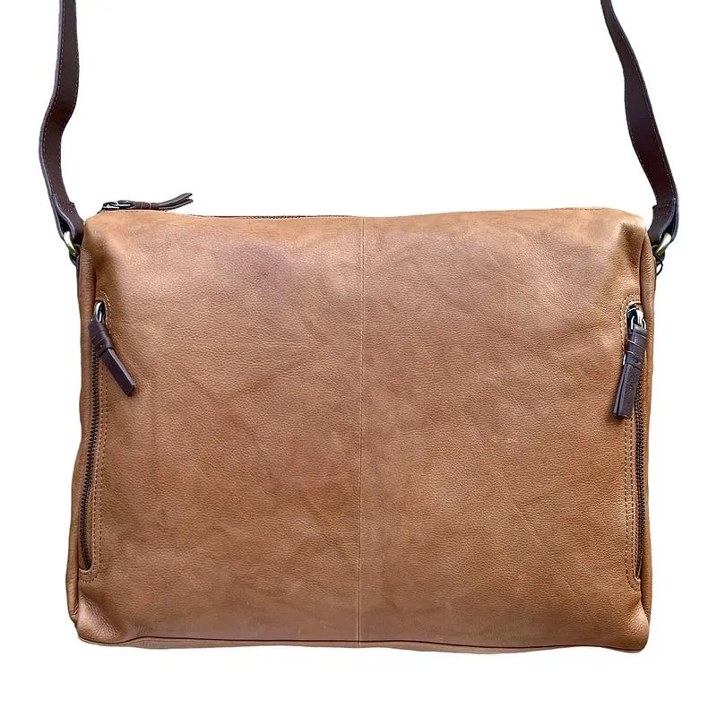 Lyon Tan & Brown Large Slouchy Bag