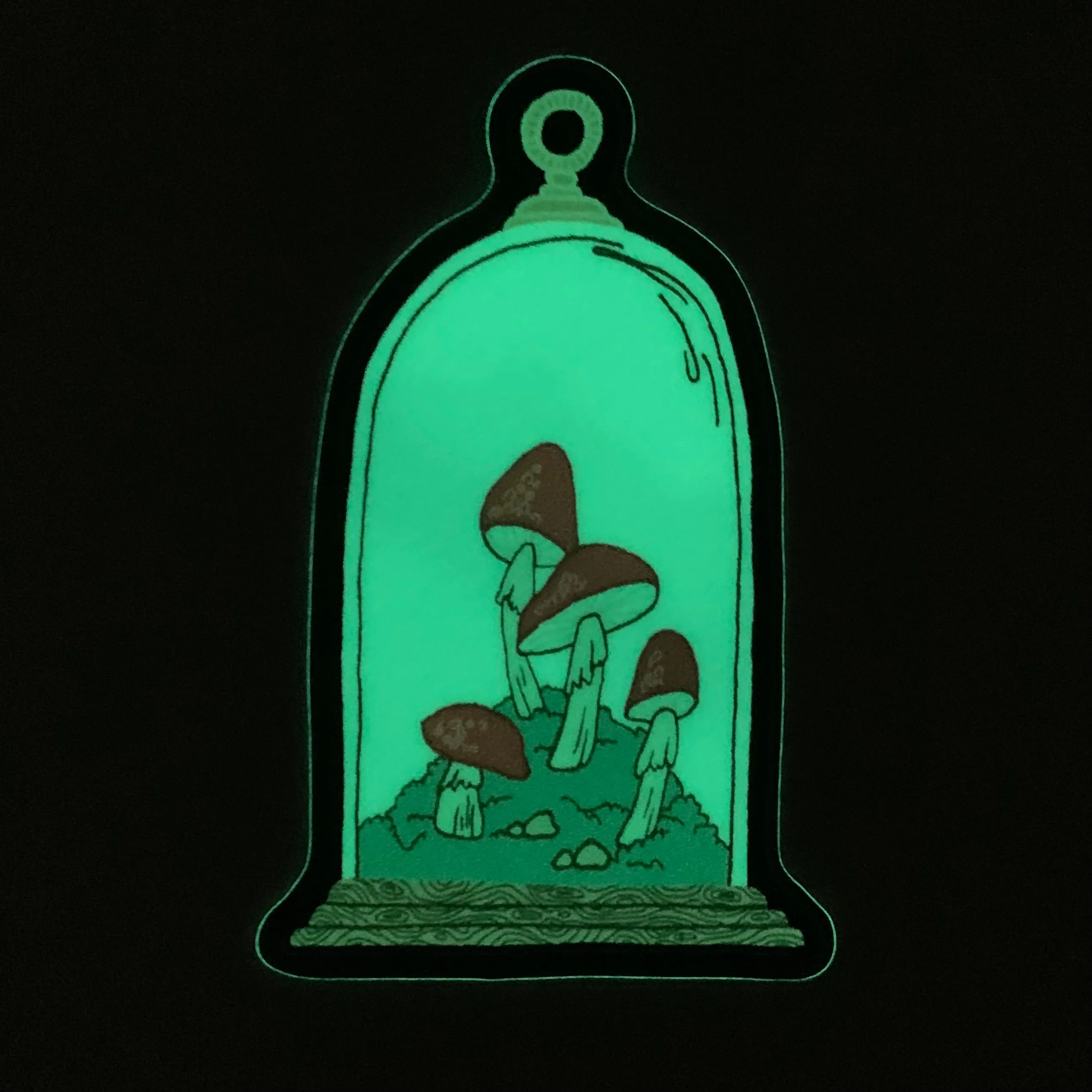 Magic Mushroom - Glow In The Dark Sticker