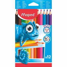 Maped Pulse Jumbo Colouring Pencils Box 12 Assorted