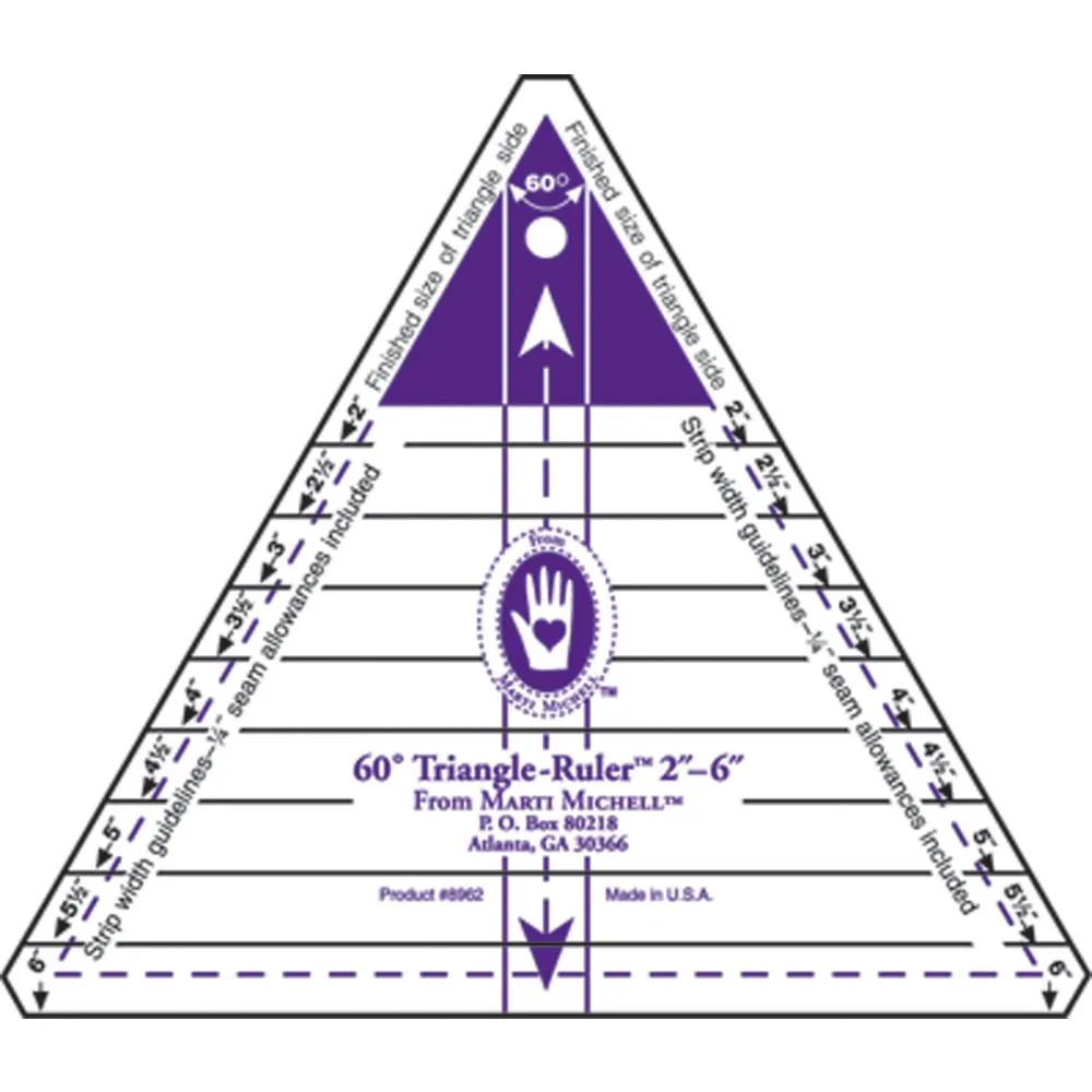 Marti Michell 60 Degree Triangle Ruler