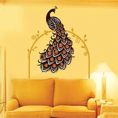 Meet Cute Peacock Wall Sticker for Living Room