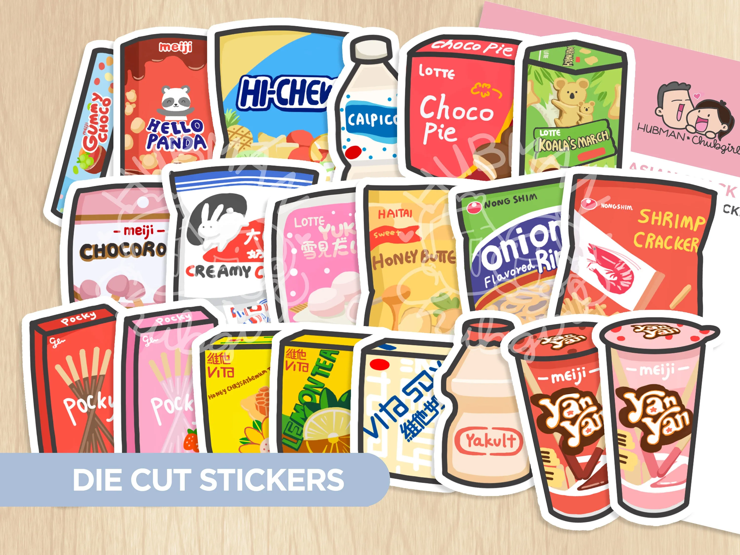 Mega Asian Snack Pack (Set of 20) Die Cut Stickers