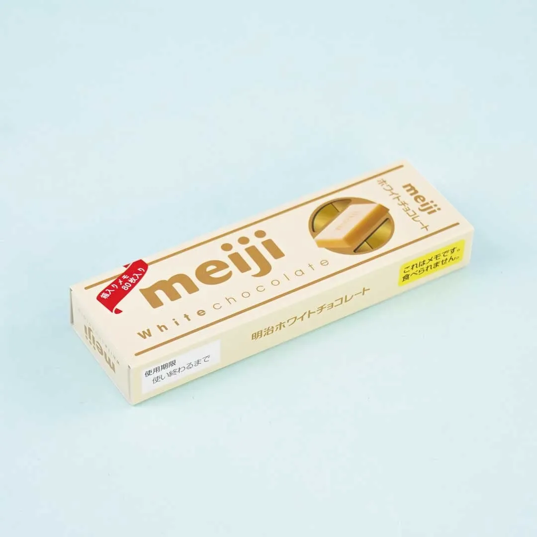 Meiji White Chocolate Bar Boxed Sticky Notes