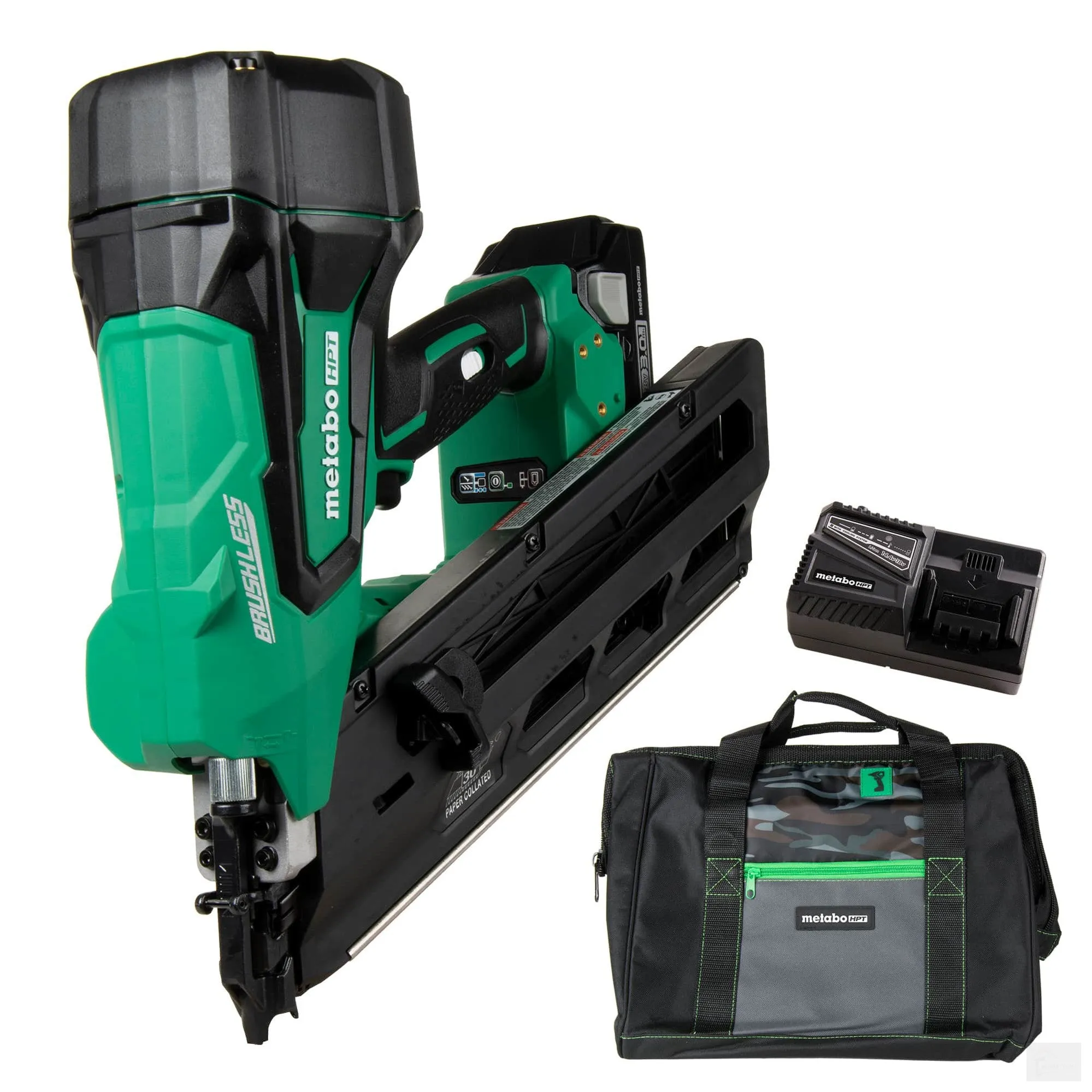 METABO 18V 3-1/2" 30° Paper Strip Framing Nailer [NR1890DCS]