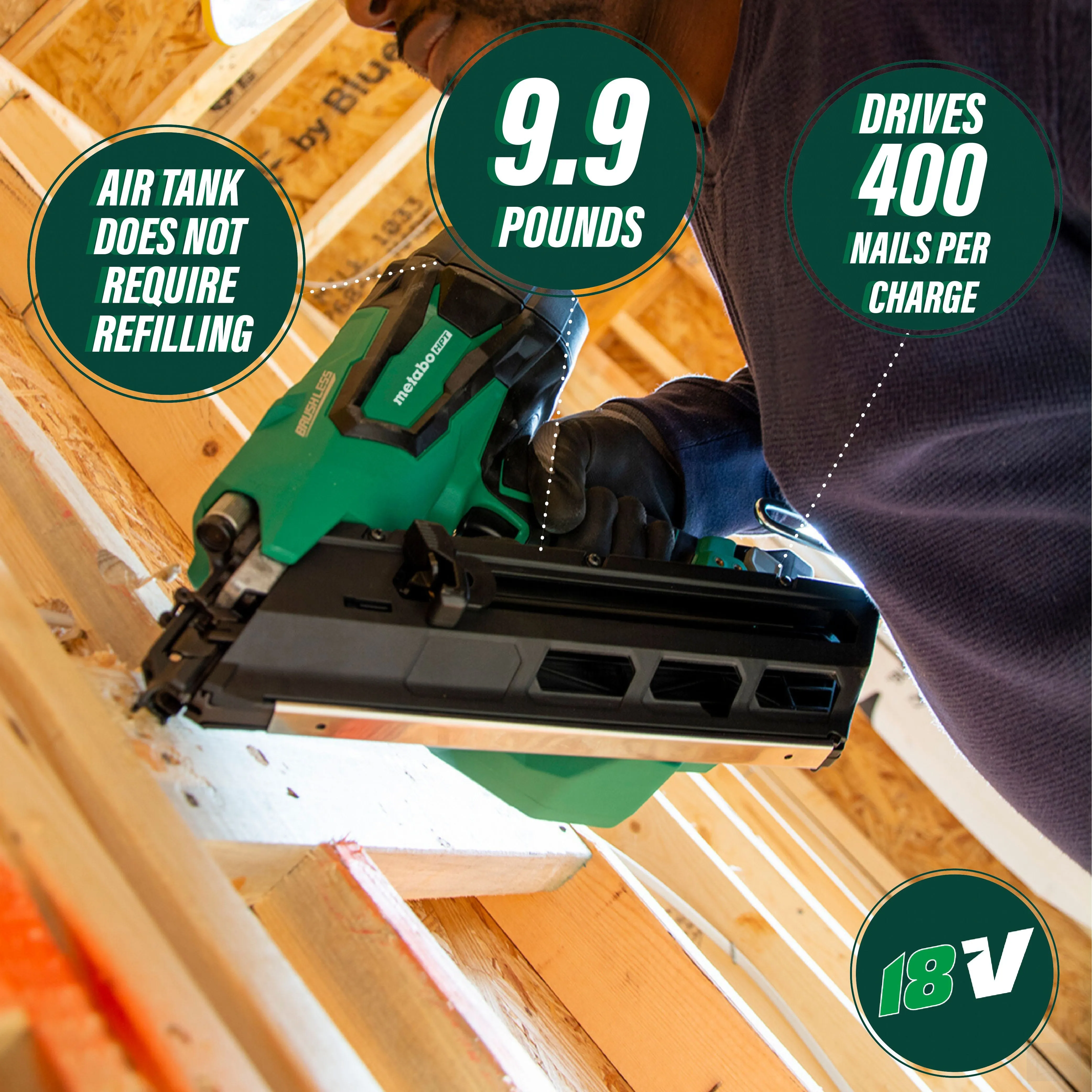 METABO 18V 3-1/2" 30° Paper Strip Framing Nailer [NR1890DCS]