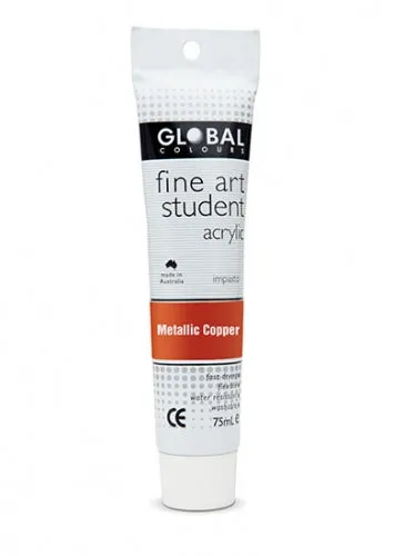 Metallic Copper Acrylic Paint Tube - 75ml