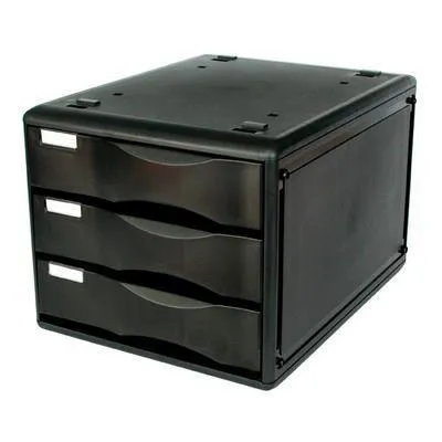 Metro Desktop Filing 3 Drawers B4 Black