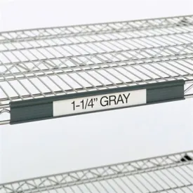 Metro Super Erecta 3" x 1.25" Plastic Label Holder, Grey