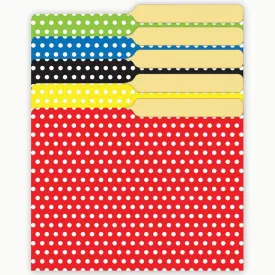 MINI FILE FOLDERS ASSORTED POLKA