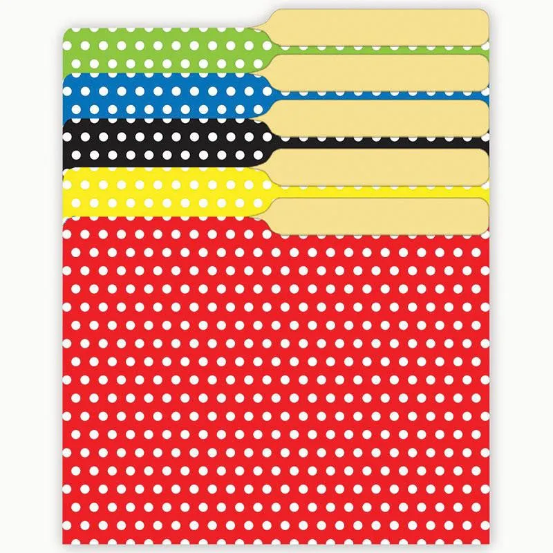 MINI FILE FOLDERS ASSORTED POLKA