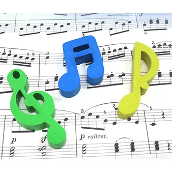 Music Notes Rubbers (Erasers) - Set of 3