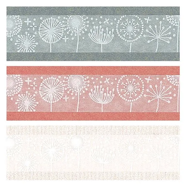 Oboro Dandelion White Washi Tape