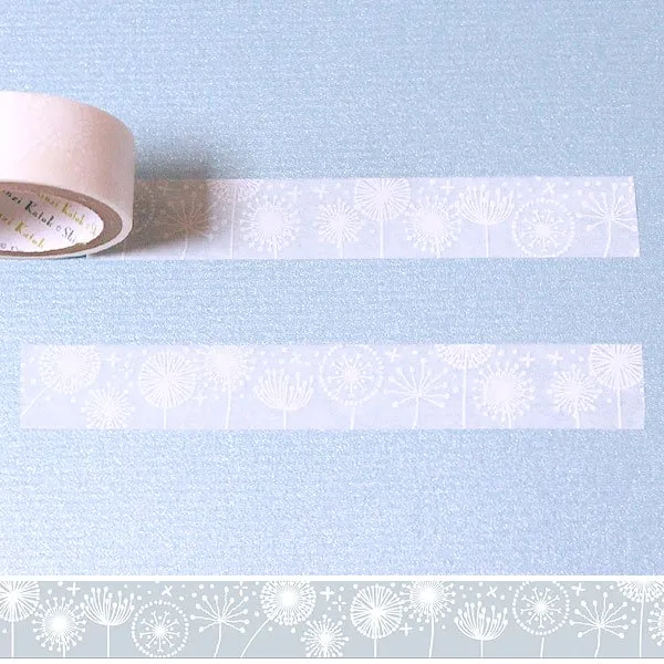 Oboro Dandelion White Washi Tape