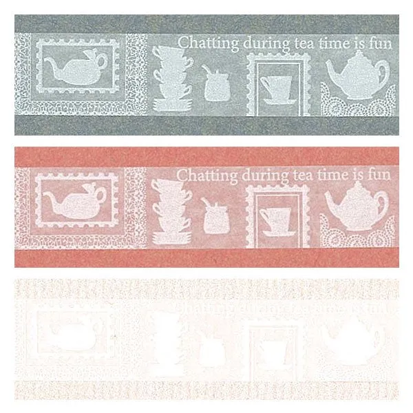 Oboro Tea Time White Washi Tape