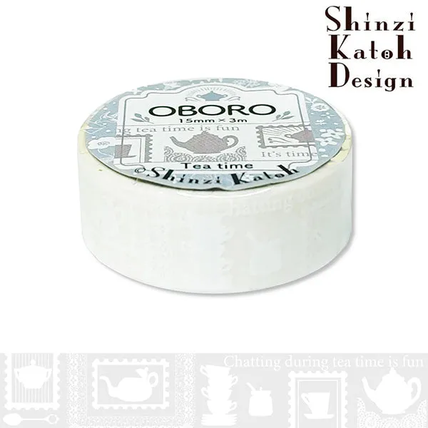 Oboro Tea Time White Washi Tape