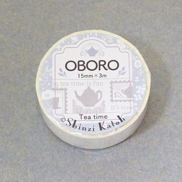 Oboro Tea Time White Washi Tape