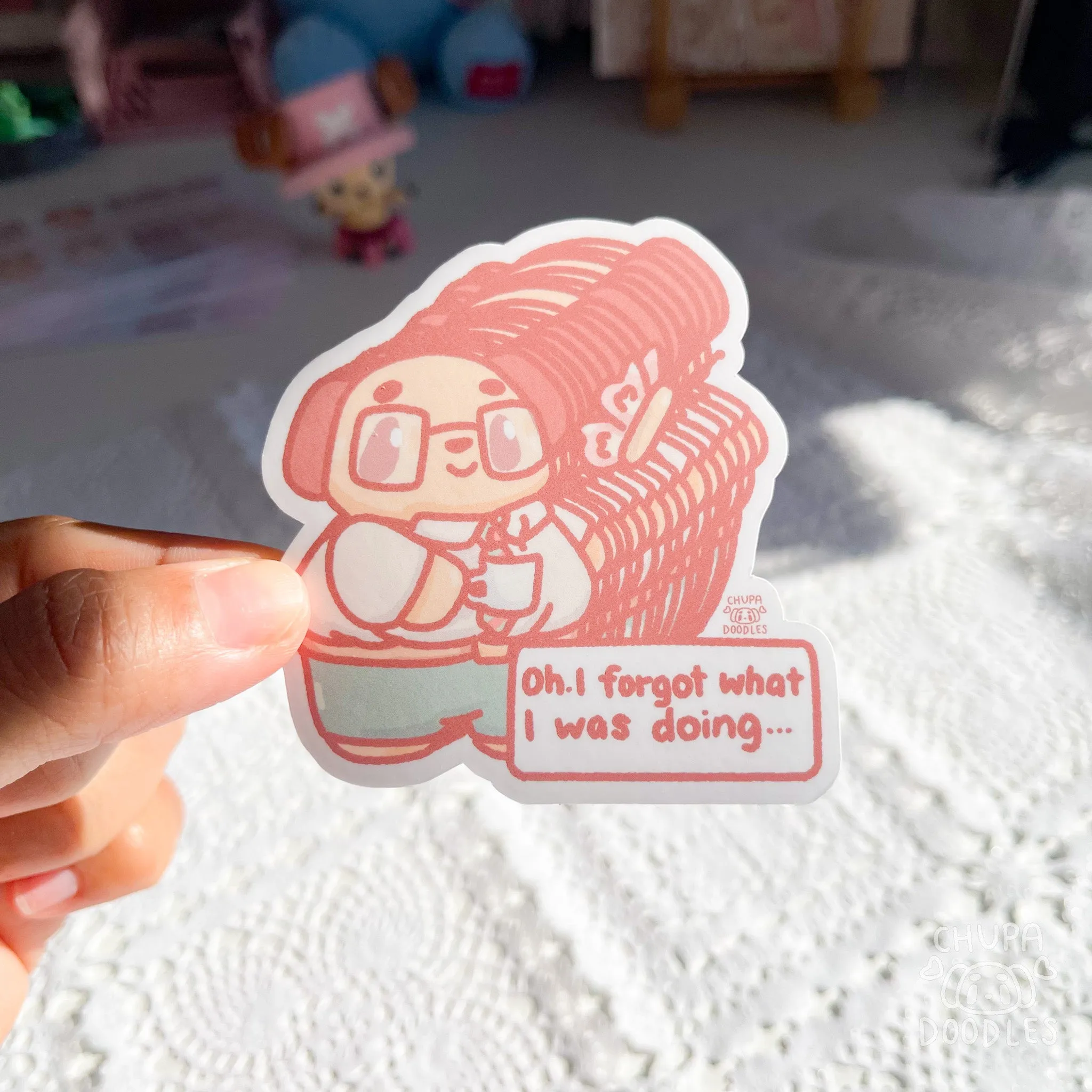 Oh I Forgot What I Was Doing Cute Sticker (Matte Finish)