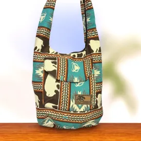 OLDTRIBES™ Brown and Turquoise Crossbody Bag