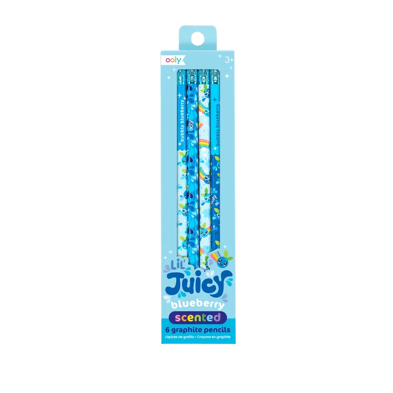 OOLY Lil Juicy Scented Graphite Pencils - Blueberry - Set of 6 