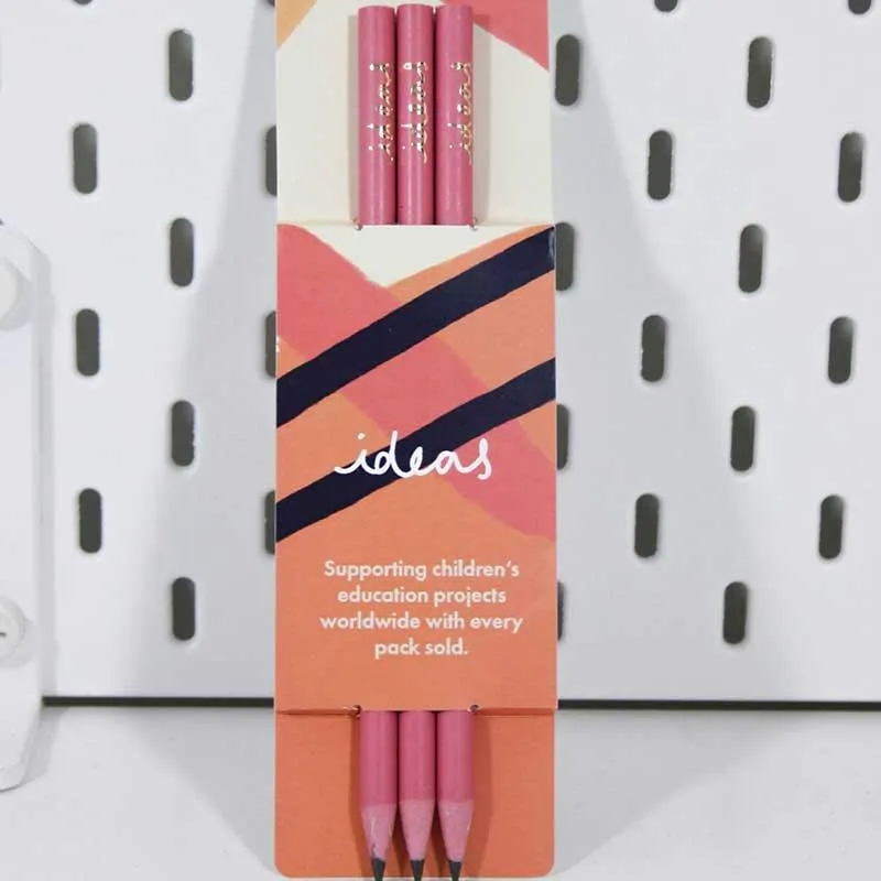 Orchid Pink Recycled Pencils - Ideas Sleeve