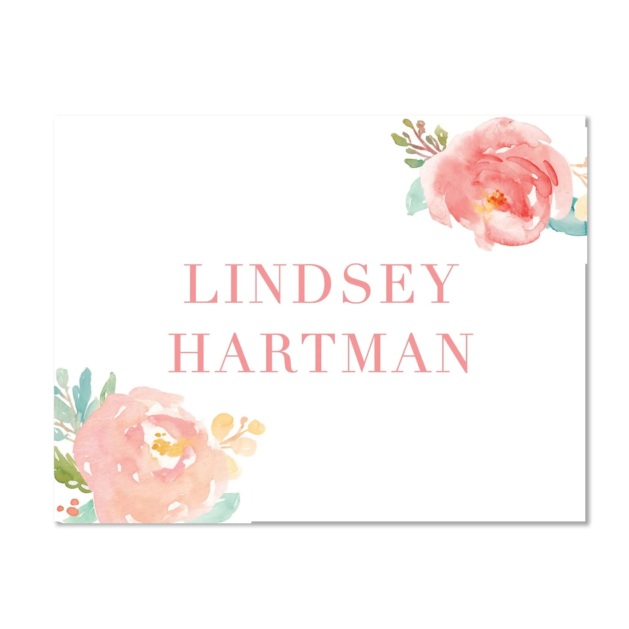 Peony Garden Personalized Folder Stickers